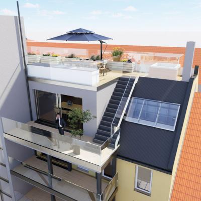 Fugbachgasse, LCB-Planung GmbH, Rendering - Ansicht Innenhof