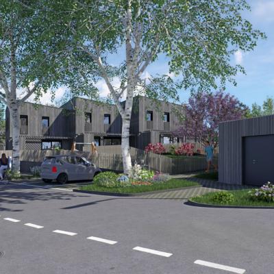 Obritzberg, LCB-Planung GmbH, Rendering - Blick von Zufahrtstraße