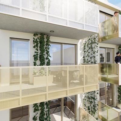 Lienfeldergasse, LCB-Planung GmbH, Rendering - Private Freiräume mit Fassadenbegrünung