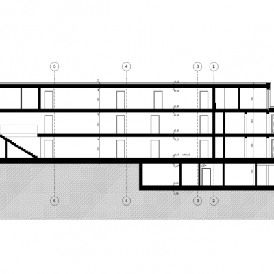 Enzesfeld Parkweg, Längsschnitt – LCB Planung GmbH.